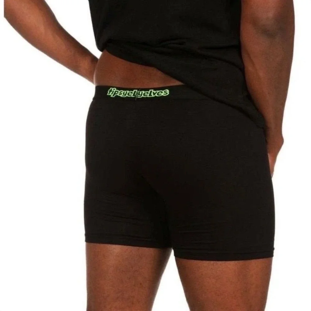 Tipsy Elves Mens Jingle Bells Boxer Briefs Black Christmas Underwear XXL NEW